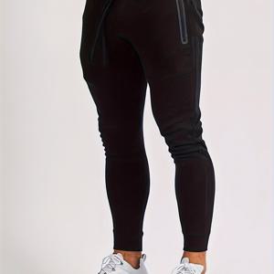 TEMU 남성용 텐트형 조거 팬츠, 가을 스포츠 및 레저용, 러닝 및 운동에 적합, 탄성 커프스와 편안한 착용감