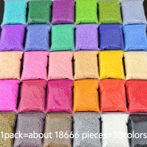 TEMU 18666개 1.8mm 체코 씨드 비즈 - DIY 주얼리 만들기, 팔찌, 목걸이용 공예 재료, 반짝이는 유광 컬러 글라스 비즈 30가지 색상