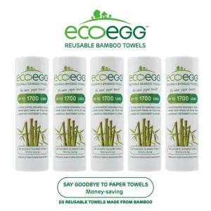 영국 에코에그 멀티 뱀부 타올 5롤 20매 x 5롤)