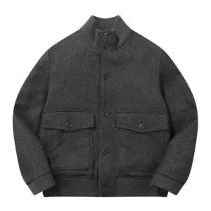 [롯데백화점]본 남성  ITB 폭스 A-1 세미오버 점퍼 그레이 BN4FJP413GY