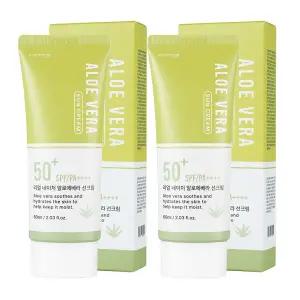 코스메이트 네이처 알로에베라 선크림 60ml 2개 SPF50+ PA++++