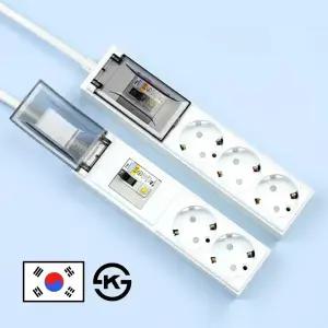 [아이정] 4000W 고용량 멀티탭 과부하 누전차단 2구 3구 대용량 멀티콘센트