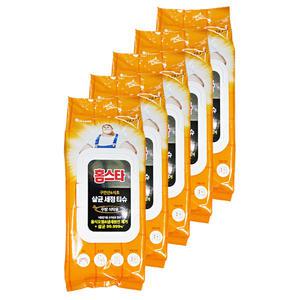 엘지 홈스타 구연산 식초 담은 살균 세정 티슈 주방 식탁용 60매 5개 싱크대 냉장고