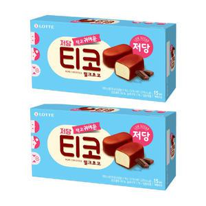 [슈팅냉동] 롯데웰푸드 티코 밀크초코 저당 510ml, 2개