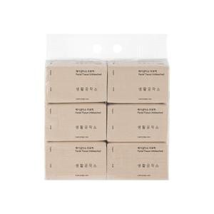[생활공작소] 페이셜티슈 무표백 (250매x6팩) / (수량 선택)