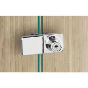 (영달철물) 유리정 잠금장치(72x32mm)/현관문안전고리/잠금장치/현관잠금장치/문잠금장치/현관안전보호장치