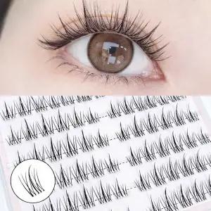 아이메이크업용 접착제없는 셀프 속눈썹 간편부착 재사용 가능 인조 속눈썹