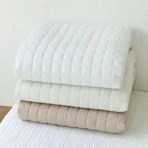 누블 논 매트리스 침대 패드 Q 바이오워싱 고밀도 순면 사계절 고밀도_베이지