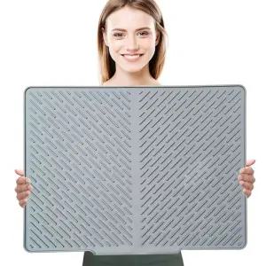 싱크대 실리콘 물빠짐 건조매트 주방 정리 식기 건조