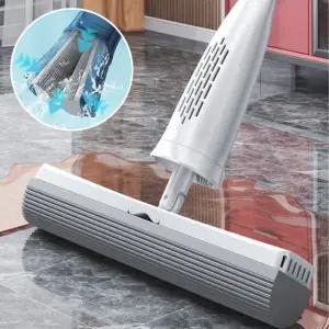 자동탈수 물걸레밀대 셀프 욕실물기제거 PVA 스펀지밀대 헤드 2개포함 N396