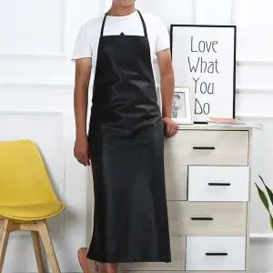 인조가죽 방수 앞치마 블랙 120X78cm 작업복 방수작업복 앞치마 홈카페앞치마