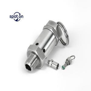 304 스테인리스 스틸 안전 압력 릴리프 밸브 1/21/4BSPT/NPT 나사형 0.5-10 바 배출