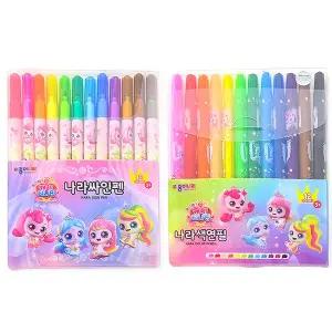 종이나라 캐치 티니핑 사인펜+색연필 12색 세트
