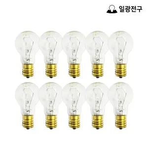 일광 미니크립톤 전구 투명 40W E17 - 10개입 세트
