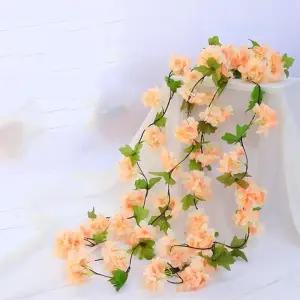 블룸 벚꽃 조화 넝쿨 2p세트(피치) 인조꽃덩굴