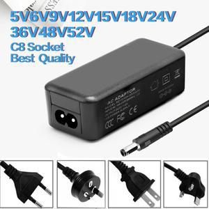 전원 어댑터 C8 소켓  DC5V 3A 6V3A 9V 12V 2A 15V 18V 24V 1A 36V 48V 52V AC100v-240v  최고 품질  5.5x2
