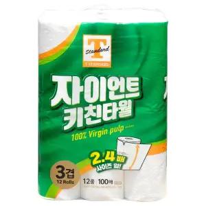 티스탠다드 자이언트 키친타올 100매 12롤 1팩