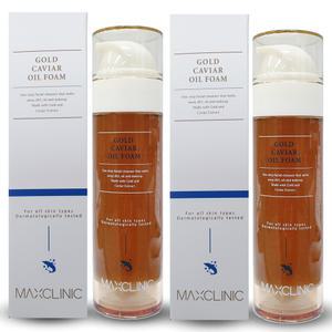 맥스클리닉 골드 캐비어 오일 폼 110g 2개/이중세안을 한번에/딥클렌징 폼 dv