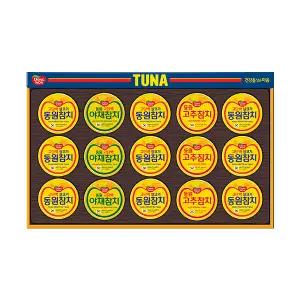 동원참치 O-15호 선물세트(라이트스탠다드 85g, 9입+고추참치 85g, 3입+야채참치 90g, 3입), 1개 + 쇼핑백, 1개