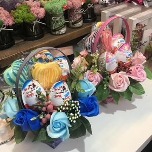 킨더조이 롤리팝 사탕 꽃바구니 / 킨더조이 꽃바구니 / 졸업식선물