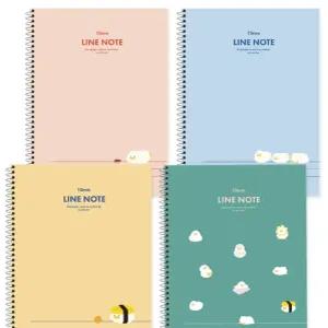 뚱오리 칸넓은 향균 노트 4권 신학기 줄 기록장 연습장 공부 스터디 공책