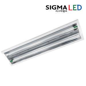 LED 형광등기구 22W x2등 슬림매입개방 T8 엘광등 / 램프,안정기 포함