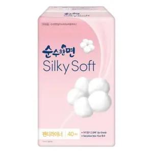 순.수한면 팬티라이너 생리대 실키소프트 데일리 40P 1팩