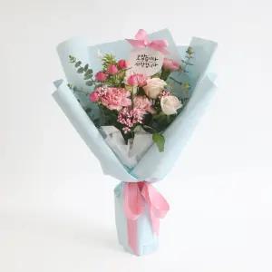 핑크 생화꽃다발