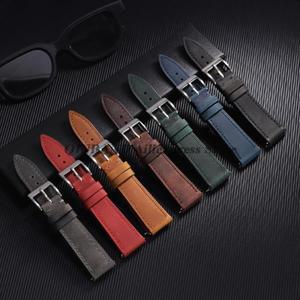 18mm 19mm 20mm 21mm 22mm 24mm 빈티지 레트로 송아지 가죽 시계 밴드 퀵 릴리즈 스트랩 유니버설 남녀 공
