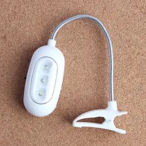 3구LED 클립 고정집게 자바라독서등 책읽는등 책등