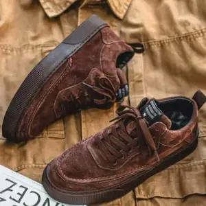 남성 빈티지 겨울 스웨이드 로우탑 스니커즈 운동화 WFLYF3X