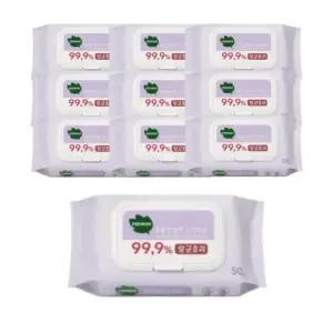 그린핑커 유아용품 소독티슈 캡형 50매 x 10팩