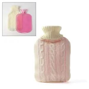 ( )보온 니트파우치 손난로 화이트 찜질팩 1.7L 물주머니 니트파우치 휴대용