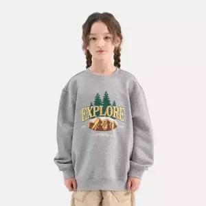 [아웃도어 프로덕츠 키즈]익스플로어 맨투맨 (멜란지) OD253IMM11_MLG