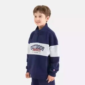 [아웃도어 프로덕츠 키즈]컬러블록 반집업 맨투맨 (네이비) OD253IZM13_NVY