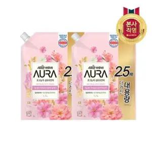 아우라 섬유유연제 리필 1.7L 윌유메리미 x 2개