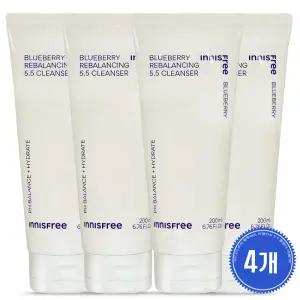 이니스프리 블루베리 리밸런싱5.5클렌저 대용량200ml 4개