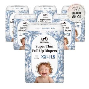 비니베베 슈퍼씬 기저귀 팬티형 XXL 6팩