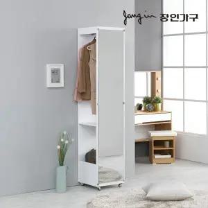 [장인가구]피콜로 이동식 전신거울 옷장 행거