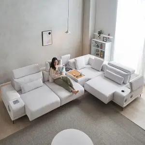 알토 모션소파 리클라이너 5인용 코너형 패브릭 고급형 (콘솔박스 일반형 포함)[무료배송]