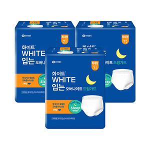 화이트 입는 오버나이트 드림가드, 특대형, 7매, 3개