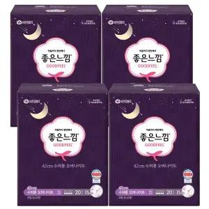 좋은느낌 오리지날 수퍼롱 오버나이트 20p x4개