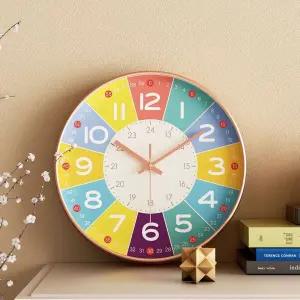 무소음 시계 교육 분단위 벽시계 시간 아이방 라벨리아