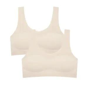 [수아팜] 주니어 1단계 쉘론 컴포트 프리컷 브라 2매_라이트스킨.