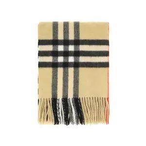 [버버리] 8085931 A2021 와이드 체크 캐시미어 프린지 머플러