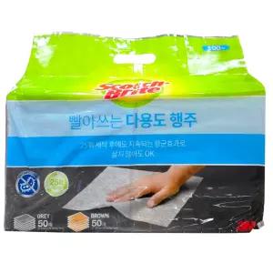 스카치브라이트 빨아쓰는 다용도 행주 100매 코스트코 3M 일회용행주 항균 청소포