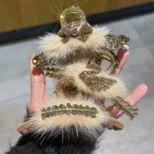 고급미 데일리 큐빅 집게핀 올림머리 헤어 집게