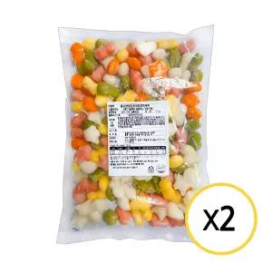 [국산 재료] 팔도맛쟁이 오색 모양떡 1kg + 1kg (총2kg) / 떡국떡