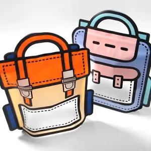 간식 답례품포장 책가방모양 지퍼백 10p 유치원 구디백 단체선물 어린이집 생일