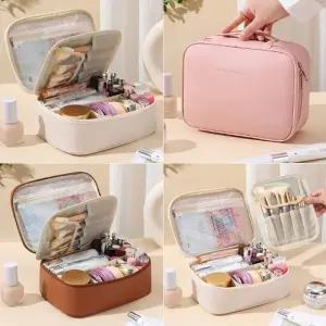 큰손 뷰티파우치 가방 화장품 메이크업 휴대용 대용량 사각 보부상 여행용 정리 수납 미용 네일아트